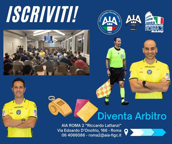 APERTE LE ISCRIZIONI AL CORSO ARBITRI 2024-2025 44 corso ae 2024 2025